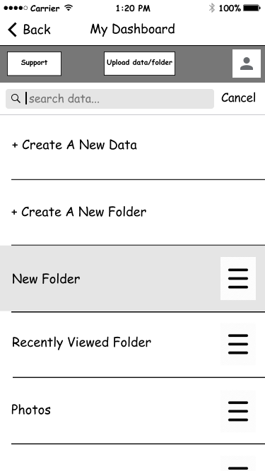 New folder features